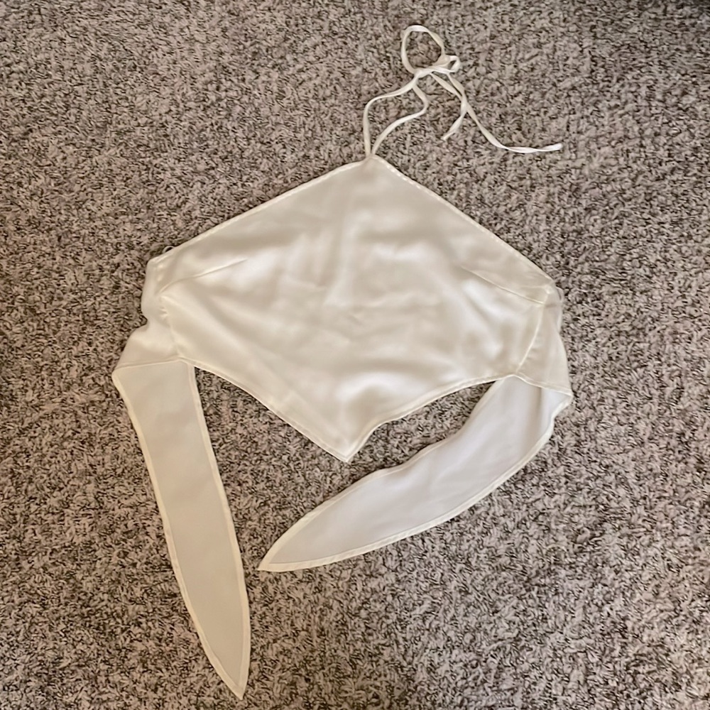 Silky cream Bandana Top